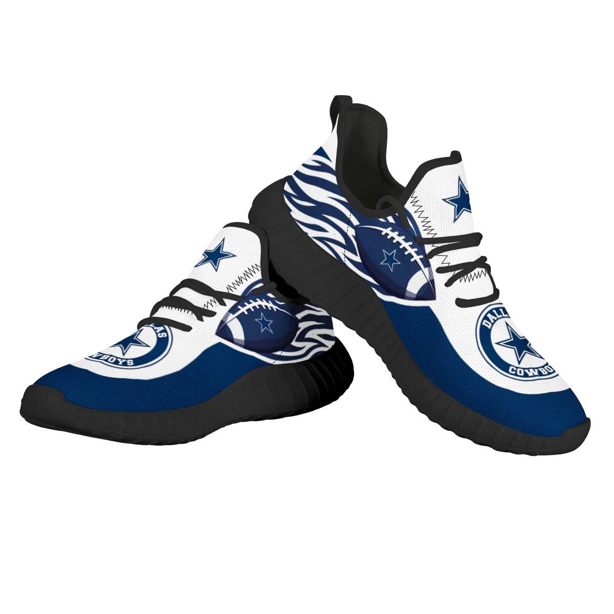Women's NFL Dallas Cowboys Mesh Knit Sneakers/Shoes 005